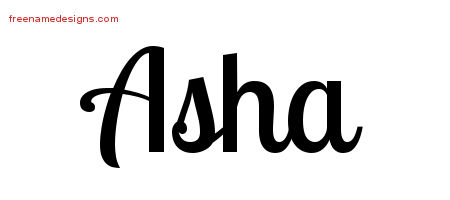 Handwritten Name Tattoo Designs Asha Free Download