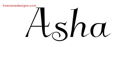Elegant Name Tattoo Designs Asha Free Graphic