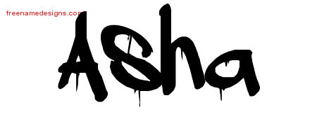 Graffiti Name Tattoo Designs Asha Free Lettering