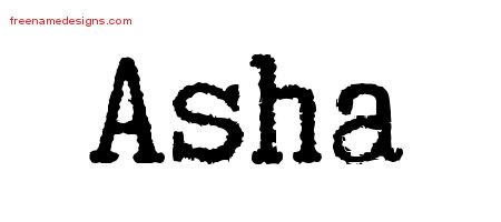 Typewriter Name Tattoo Designs Asha Free Download