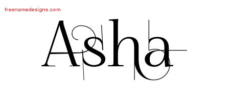 Decorated Name Tattoo Designs Asha Free