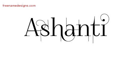 Decorated Name Tattoo Designs Ashanti Free