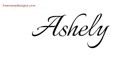 Calligraphic Name Tattoo Designs Ashely Download Free