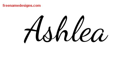 Lively Script Name Tattoo Designs Ashlea Free Printout
