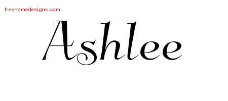 Elegant Name Tattoo Designs Ashlee Free Graphic