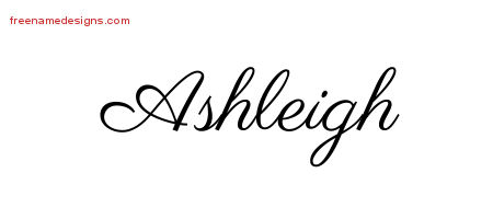 Classic Name Tattoo Designs Ashleigh Graphic Download