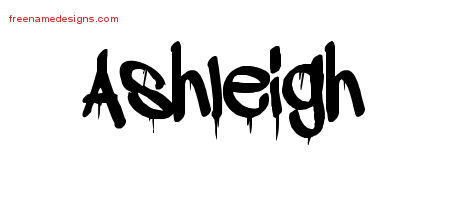 Graffiti Name Tattoo Designs Ashleigh Free Lettering
