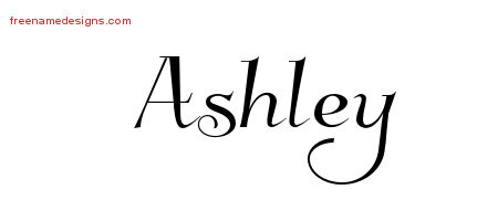 Elegant Name Tattoo Designs Ashley Free Graphic