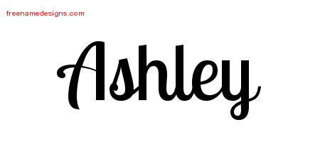 Handwritten Name Tattoo Designs Ashley Free Download