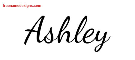 Lively Script Name Tattoo Designs Ashley Free Download