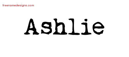 Vintage Writer Name Tattoo Designs Ashlie Free Lettering