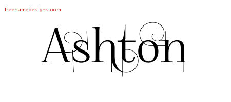 Decorated Name Tattoo Designs Ashton Free