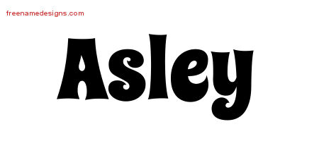 Groovy Name Tattoo Designs Asley Free Lettering