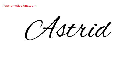 Cursive Name Tattoo Designs Astrid Download Free