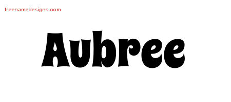 Groovy Name Tattoo Designs Aubree Free Lettering