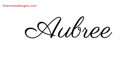 Classic Name Tattoo Designs Aubree Graphic Download