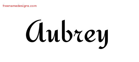 Calligraphic Stylish Name Tattoo Designs Aubrey Download Free