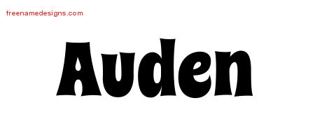 Groovy Name Tattoo Designs Auden Free