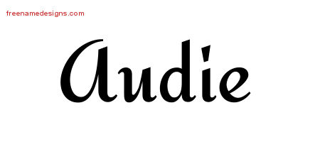 Calligraphic Stylish Name Tattoo Designs Audie Download Free