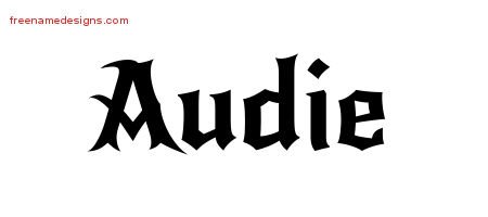 Gothic Name Tattoo Designs Audie Free Graphic