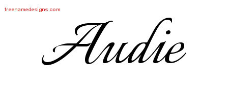 Calligraphic Name Tattoo Designs Audie Download Free