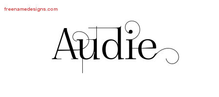 Decorated Name Tattoo Designs Audie Free