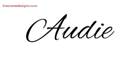 Cursive Name Tattoo Designs Audie Download Free