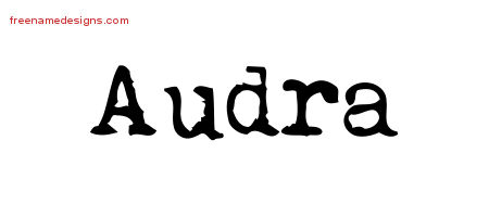 Vintage Writer Name Tattoo Designs Audra Free Lettering