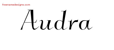 Elegant Name Tattoo Designs Audra Free Graphic