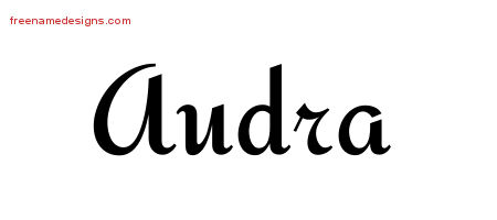 Calligraphic Stylish Name Tattoo Designs Audra Download Free