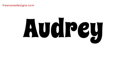 Groovy Name Tattoo Designs Audrey Free Lettering