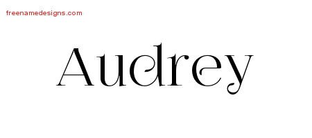 Vintage Name Tattoo Designs Audrey Free Download