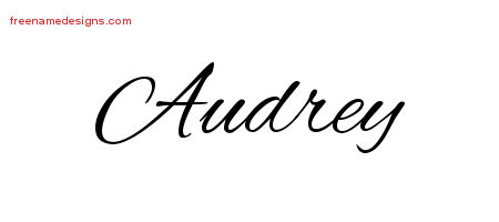 Cursive Name Tattoo Designs Audrey Download Free