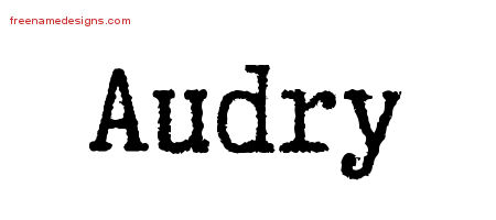 Typewriter Name Tattoo Designs Audry Free Download