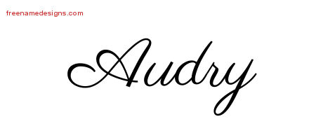 Classic Name Tattoo Designs Audry Graphic Download