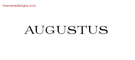 Flourishes Name Tattoo Designs Augustus Graphic Download