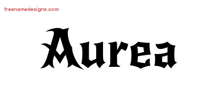 Gothic Name Tattoo Designs Aurea Free Graphic