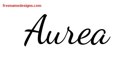 Lively Script Name Tattoo Designs Aurea Free Printout