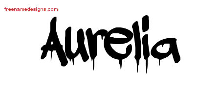 Graffiti Name Tattoo Designs Aurelia Free Lettering