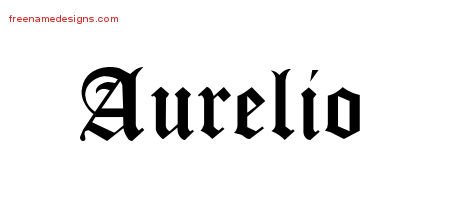 Blackletter Name Tattoo Designs Aurelio Printable