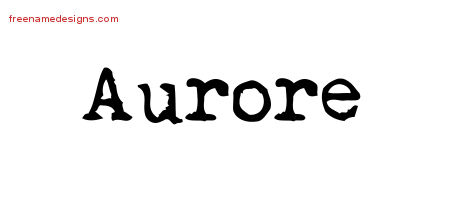 Vintage Writer Name Tattoo Designs Aurore Free Lettering