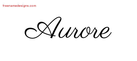 Classic Name Tattoo Designs Aurore Graphic Download