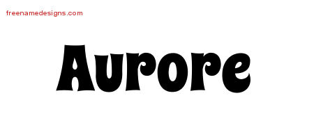 Groovy Name Tattoo Designs Aurore Free Lettering