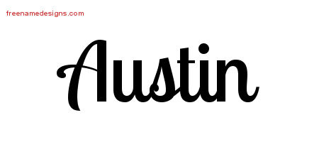 Handwritten Name Tattoo Designs Austin Free Printout