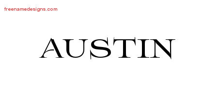 Flourishes Name Tattoo Designs Austin Printable