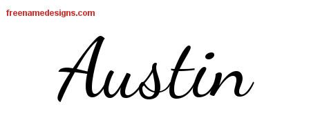 Lively Script Name Tattoo Designs Austin Free Download