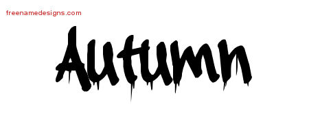 Graffiti Name Tattoo Designs Autumn Free Lettering