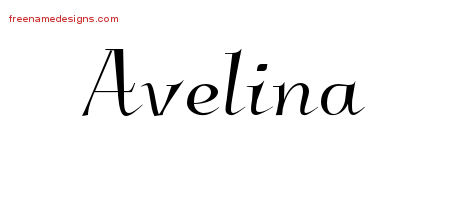 Elegant Name Tattoo Designs Avelina Free Graphic