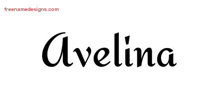 Calligraphic Stylish Name Tattoo Designs Avelina Download Free