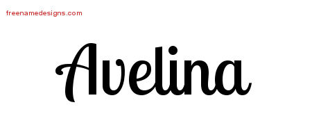 Handwritten Name Tattoo Designs Avelina Free Download
